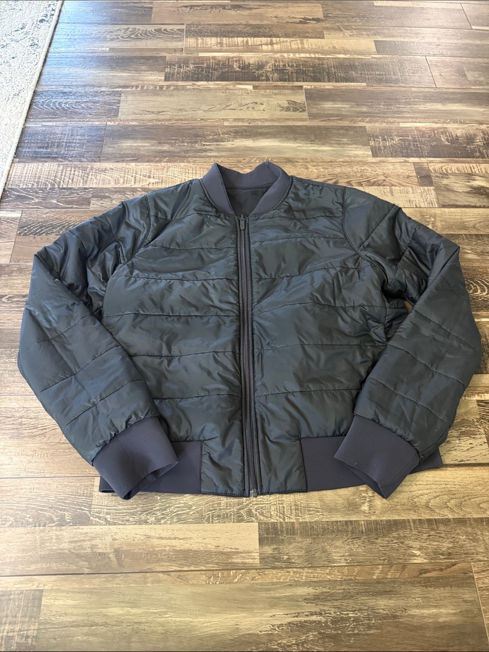 lululemon athletica Women's Quilted Bomber Jacket reversible - Black